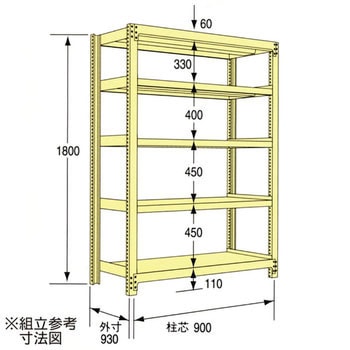 中量ラック300kg(中量3Mタイプ) 瀬戸内スチール(原田鋼業)