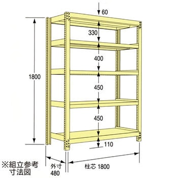 中量ラック300kg(中量3Mタイプ) 瀬戸内スチール(原田鋼業)