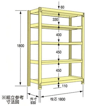 中量ラック300kg(中量3Mタイプ) 瀬戸内スチール(旧:原田鋼業)