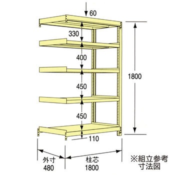 中量ラック300kg(中量3Mタイプ) 瀬戸内スチール(原田鋼業)