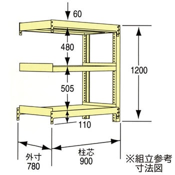 中量ラック300kg(中量3Mタイプ) 瀬戸内スチール(原田鋼業)