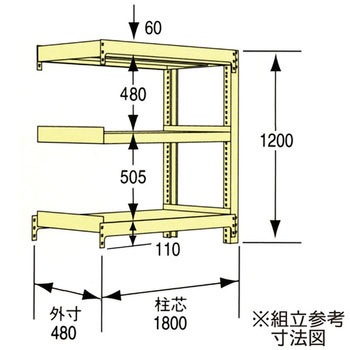 中量ラック300kg(中量3Mタイプ) - 瀬戸内スチール(原田鋼業)