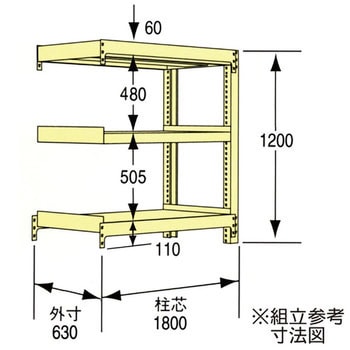 中量ラック300kg(中量3Mタイプ) 瀬戸内スチール(原田鋼業)