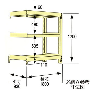 中量ラック300kg(中量3Mタイプ) 瀬戸内スチール(原田鋼業)
