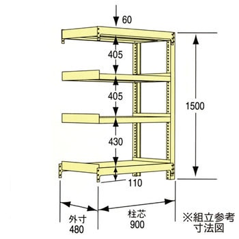 中量ラック300kg(中量3Mタイプ) 瀬戸内スチール(原田鋼業)