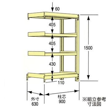 中量ラック300kg(中量3Mタイプ) 瀬戸内スチール(旧:原田鋼業)