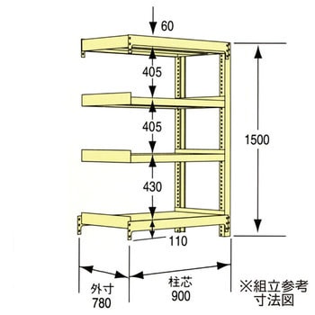 中量ラック300kg(中量3Mタイプ) 瀬戸内スチール(旧:原田鋼業)