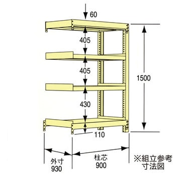 中量ラック300kg(中量3Mタイプ) 瀬戸内スチール(原田鋼業)