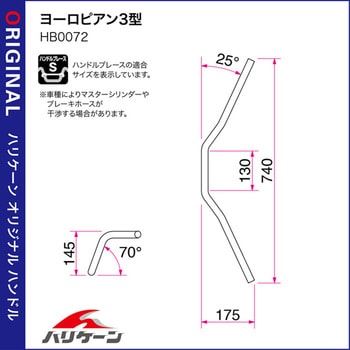 H702-072B ヨーロピアン3ガタ ハンドルSET BK ハリケーン-