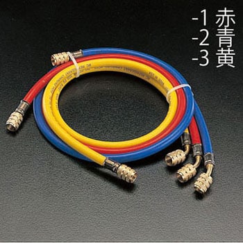 100cm[R407c] チャージングホース[赤] エスコ