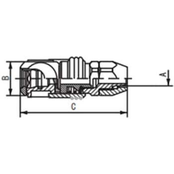 6.5mm ウレタンホース用カプラーソケット エスコ