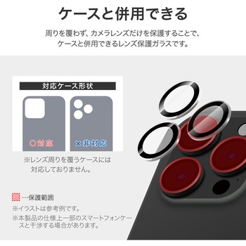 iPhone 16 Pro/iPhone 16 Pro Max レンズ保護ガラスフィルム 高透過 約95% LEPLUS NEXT