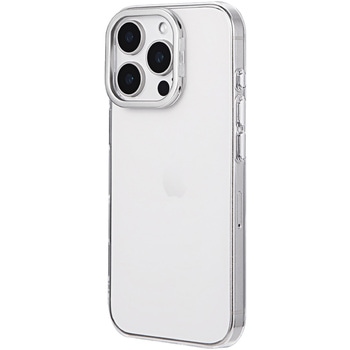 iPhone 16 Pro スタンド搭載ハイブリッドケース 「mycam Stand」 シルバー 耐衝撃 LEPLUS NEXT