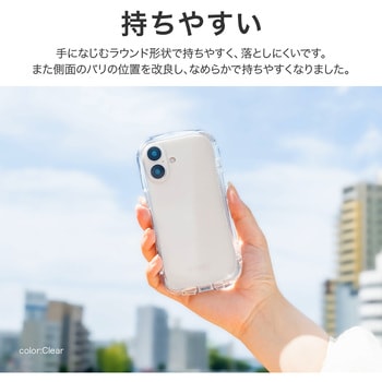 iPhone 16 耐傷・耐衝撃ハイブリッドケース 「ViAMO crystal」 ストラップホール付 TPU - LEPLUS NEXT