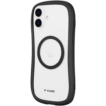 iPhone 16 Plus 高速充電対応・耐傷・耐衝撃ハイブリッドケース 「ViAMO charge」 ミルクホワイト ストラップホール付 TPU LEPLUS NEXT