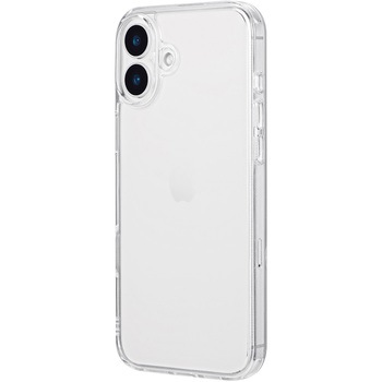 iPhone 16 Plus 耐傷・ガラスハイブリッドケース 「UTILO Hybrid Glass」 クリア 耐衝撃 ストラップホール付 TPU LEPLUS NEXT