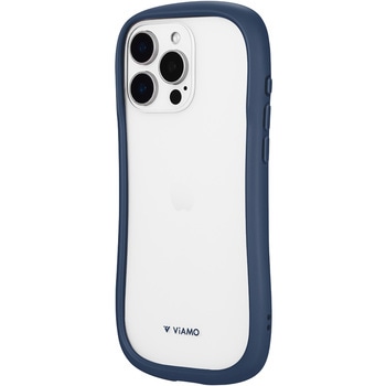 iPhone 16 Pro Max 耐傷・耐衝撃ハイブリッドケース 「ViAMO freely」 ネイビー ストラップホール付 TPU LEPLUS NEXT