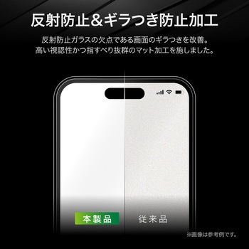 iPhone 16 Pro Max ガラスフィルム「GLASS PREMIUM FILM Lite」 反射防止 LEPLUS NEXT
