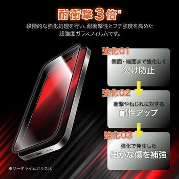 iPhone 16 ガラスフィルム「GLASS PREMIUM FILM」全面保護 超強度・耐衝撃3倍 超透明 LEPLUS NEXT