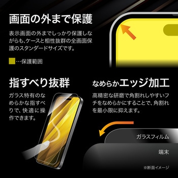 iPhone 16 Pro ガラスフィルム「GLASS PREMIUM FILM」 超透明 LEPLUS NEXT