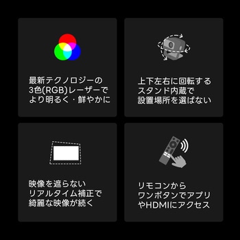 4K3色レーザー搭載ジンバル一体型プロジェクター JMGO