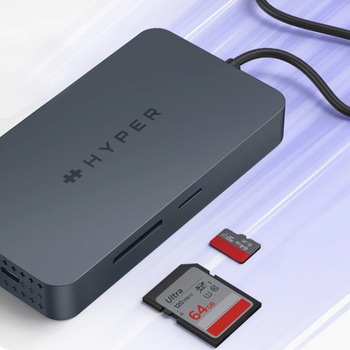 HyperDrive Next Dual 4K HDMI 10 Port USB-C ハブ For M1， M2， and M3 MacBooks HYPER