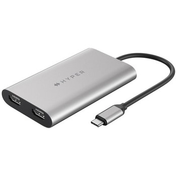HyperDrive デュアル4K HDMIアダプタ for M1/M2/M3 MacBook HYPER