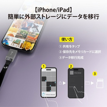 USB-C to microSD card reader for iPhone or any USB-C phones j5 create