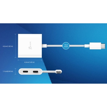USB-C to Dual USB-C with Video or Power Delivery j5 create