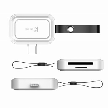 USB-C to SD/microSDcard reader for iPhone or anyUSB-C phones j5 create