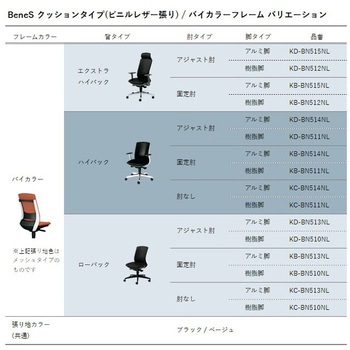 BeneS クッションタイプ ビニルレザー張り バイカラーフレーム ローバック プラス(家具)