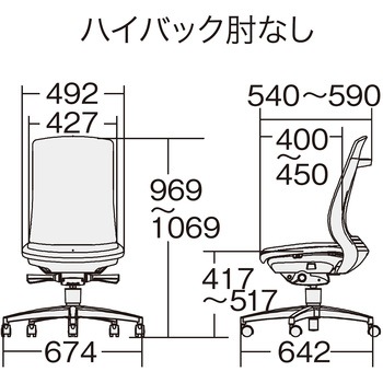 BeneS メッシュタイプ ダークグレーフレーム ハイバック プラス(家具)