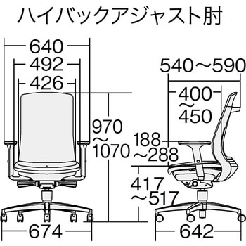 BeneS クッションタイプ ビニルレザー張り ダークグレーフレーム ハイバック プラス(家具)