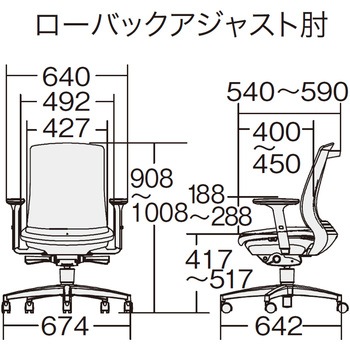BeneS メッシュタイプ ダークグレーフレーム ローバック プラス(家具)