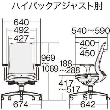 BeneS メッシュタイプ ダークグレーフレーム ハイバック プラス(家具)