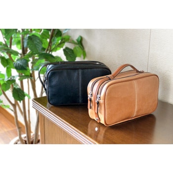 白化合皮2WAY2ルームセカンドバック(25cm) 平野鞄
