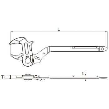 量水器メーターレンチ 切替ボタン付 - トップ工業