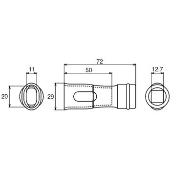 インパクトレンチ用小判型フォームタイソケット トップ工業