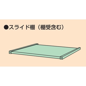 中量スライドラック スライド棚板 サカエ