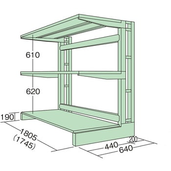 キャンチラック中量型(250kg/段/単体) サカエ
