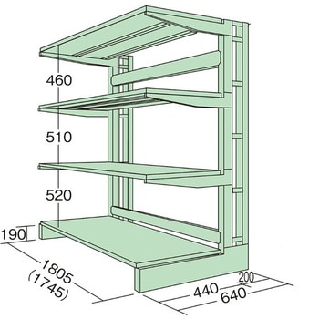 キャンチラック中量型(250kg/段/単体) サカエ
