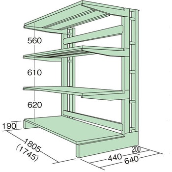 キャンチラック中量型(250kg/段/単体) サカエ