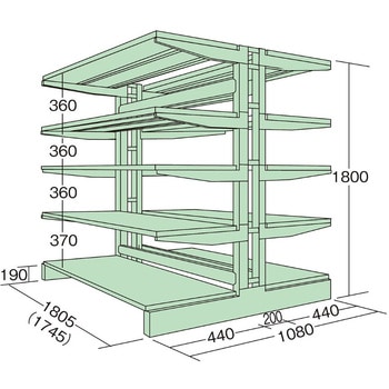 キャンチラック中量型(250kg/段/単体) サカエ