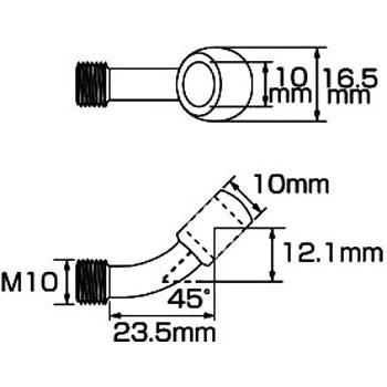 773-0000030 バンジョーアダプター(SUS) KITACO 03445548