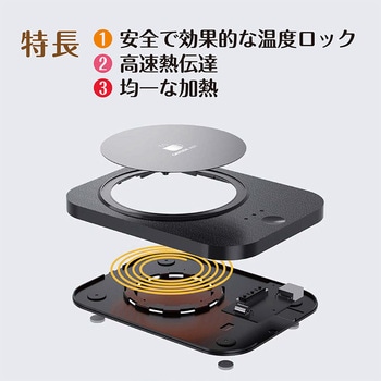 カップウォーマー(コーヒーウォーマー) CUTE 3段階温度 USB給電式 自動オフ機能 サンユー印刷