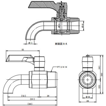 PT3/4インチ カ ラ ン - エスコ