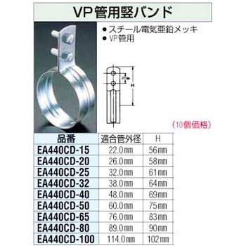 VP管用竪バンド - エスコ