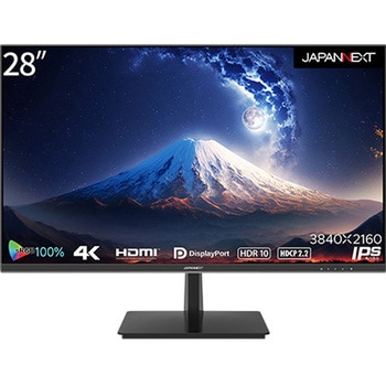 液晶ディスプレイ/28型/3840×2160/HDMI×2、DP×1/ブラック/スピーカー：有/1年保証 JAPANNEXT