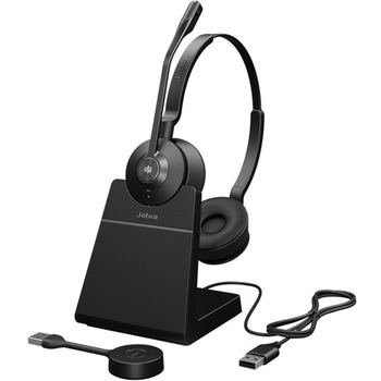 Jabra コンタクトセンター用無線ヘッドセット DECT USB-A 両耳 充電スタンド付 MS認定「Jabra Engage 55 SE Stereo Link400a MS Stand」 GNオーディオ