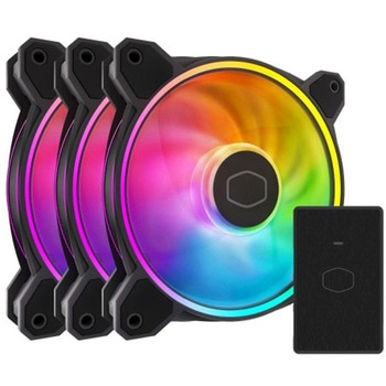 MasterFan MF120 Halo2 3in1/120mm ARGBファン3個パック/ブラック/デュアルループLED/LEDコントローラーA1付属 COOLER MASTER